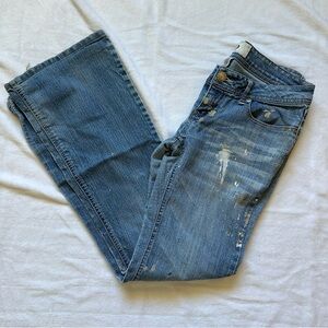 SO Vintage Distressed Flare Leg Jeans Size 3